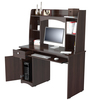 Inval Workstation  w/Hutch  44.0 in. W Espresso Rectangular 1 -Drawer with Keyboard Tray CC-6901